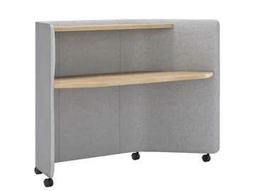 IN OUT OFFICE ME2260 - Workstation desk with sound absorbing screens with casters by Andreu World - view 2